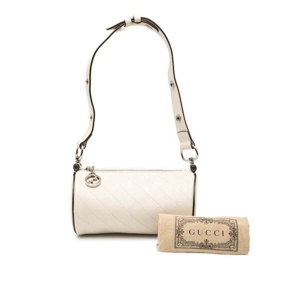 GUCCI White Leather Shoulder Bag - Picture 7 of 7